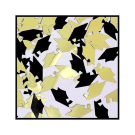 Beistle Congrats Caps Black & Gold Confetti