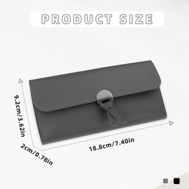 Energather Women’s Wallets, PU Leather Women's Credit Card Wallets Wallet for Women, Lightweight Ladies Wallet Ladies Wallet Purses for Shopping, Traveling, Dating (Gray)