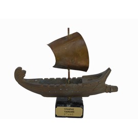Estia Creations Trireme Sculpture Artifact Statue Ancient Greek Ship Miniature