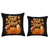 Fall Vibes Pumpkin Spice Latte Football Jack O Lantern Throw