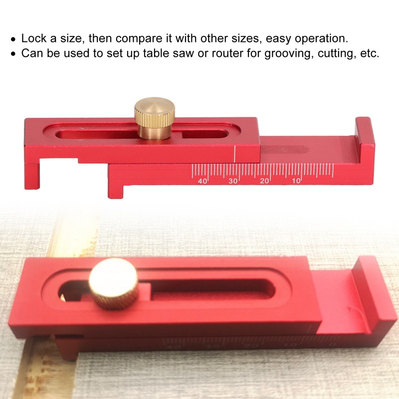 Depth Measuring Ruler Saw Gaps Gauge Aluminium Alloy 5‑40mm Tool