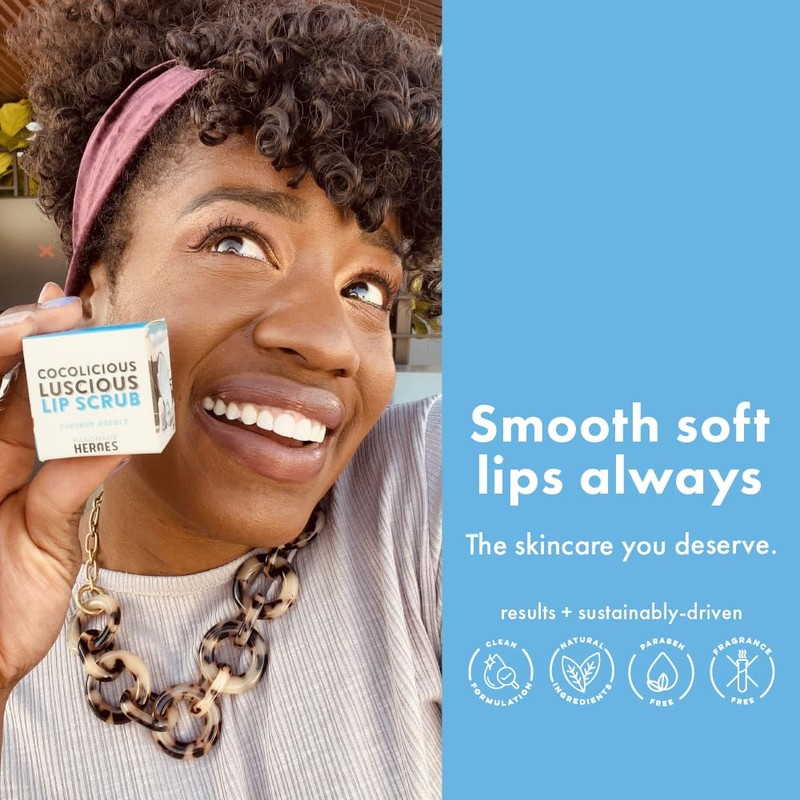 Handmade Heroes 100% Natural Lip Scrub, Vegan Conditioning Coconut Exfoliator
