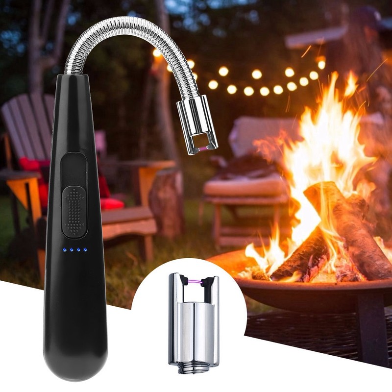 360° Rotatable Electric Arc Lighter Flameless USB Pulse Lighter Wind