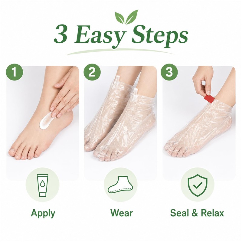 Thfaeyta 200 Pcs Plastic Foot Covers for Feet Pedicure Moisturizing