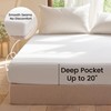 BISELINA Deep Pocket Fitted Sheet 100% Washed Cotton King Size,