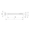 HECO-TOPIX-plus 4.5 x 50, rear wall screw, T-Drive, VVG, A3K,