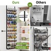 Churboro Over the Door Pantry Organizer Rack with 12 Adjustable