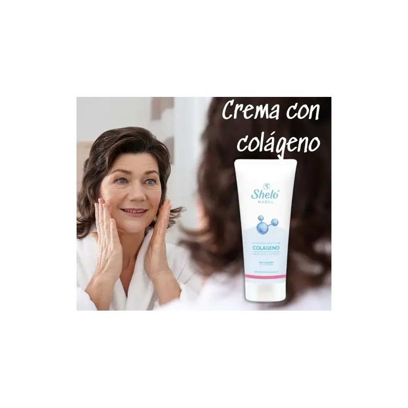 Crema Con Colágeno Antiarrugas Facial Sheló Nabel Tubo 250ml