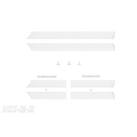 MARBET DESIGN Stucco Moulding Moulding XPS Polystyrene White - Ceiling Moulding Ceiling Trim Strips E-Strips - (Indoor and Outdoor Corner E-2)