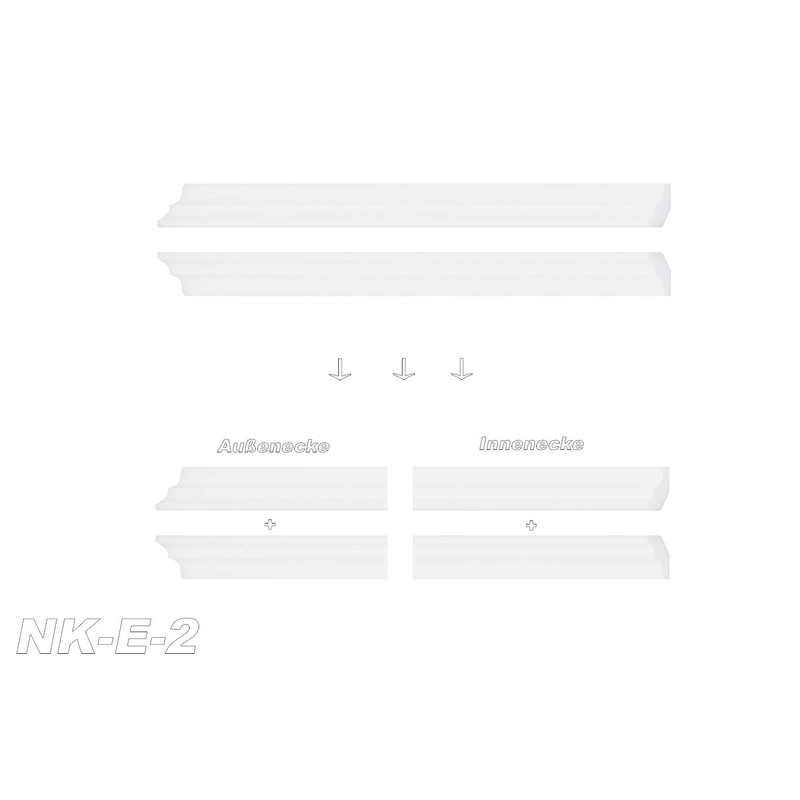 MARBET DESIGN Stucco Moulding Moulding XPS Polystyrene White - Ceiling