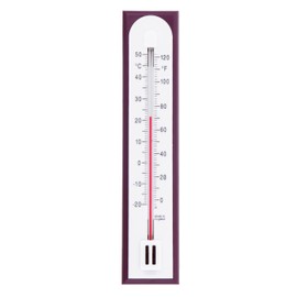 Accurate Room Thermometer For Use As Room Temperature Thermometer Monitor In The Home Office Garden or Greenhouse Easily Wall Mounted Indoor Outdoor (Burgundy)