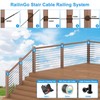 10 Pair 1/8" Adjustable Angle Stair Cable Railing Kits, Swage