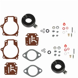 WFLNHB 2pcs Carburetor Repair Kit with Float Replacement for Johnson Evinrude 396701 18 20 25 28 30 35 40 45 48 50 55 60 65 70 75hp Outboard Motors