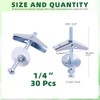 Keadic 30Pcs 1/4'' Toggle Anchors with Wing Nut and Hex