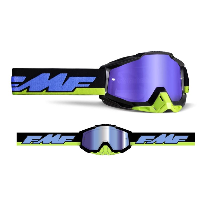 PRORACER FMF Powercore Motocross Goggles for Motorcycle Pit Bike (Blue