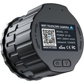 Electronic WiFi Eyepiece Camera, 4MP 2K Video Recording Integrated WiFi Apps Electronic Eyepiece Camera for 1.18-1.97 Inch Telescopes