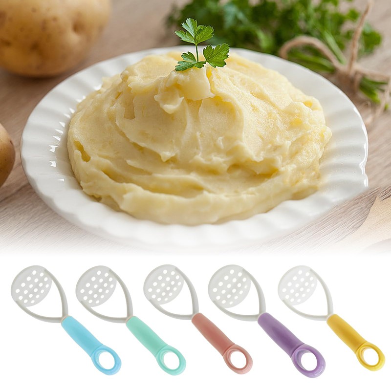 5Pcs Mini Potato Masher Cooking Utensils Non-Scratch Nonstick Masher Manual