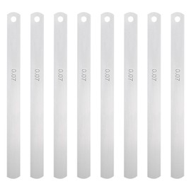 QUARKZMAN 8 Blades Metric Steel Feeler Gauge, 0.07 mm Thickness Filling Gauge, Offset Valves, Guitar Gauge Measuring Tool, for Gap Width Measurement