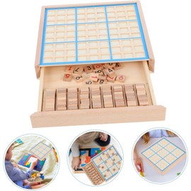 DIFEIUKI Sudoku Wooden Board Game, 9 Blocks, Sudoku Puzzle Board, Number Place, Tabletop Game, Puzzle, Brain Training, Brain Development, Educational Toy, for Adults and Kids, Repeat Play Math Toy