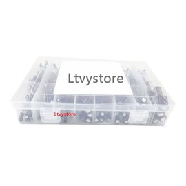 Electrolytic Capacitors Kit, Metal Capacitor Assorted Assortment Box Kit Set of 500-16V 25V 50V Capacitor, Range 0.1uF-1000uF Ltvystore