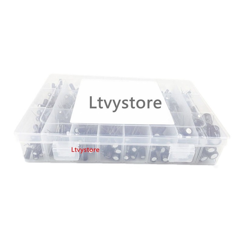 Electrolytic Capacitors Kit, Metal Capacitor Assorted Assortment Box Kit Set