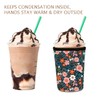 Reusable 3-Pack Iced Coffee Cup Sleeve, Insulated Neoprene, Beverage Holder