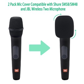 JUVAENY Microphone Covers Foam for JBL/SM58/SM48, 2 Pack Microphone Windscreen Pop Filter Foam Mic Cover for Handheld Microphone