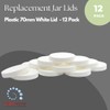CLEARVIEW CONTAINERS Replacement Jar Lids (Plastic 70 RM Lid White