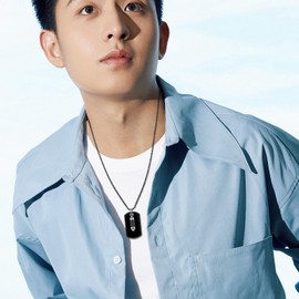 JEWELRYWE 2pcs Mens Alloy Alloy Pendant Necklace Choker Silver Black Bullet Bullet Dog Tag Military Polished Anniversary 27.5 Inch Chain Free Engraving(Gift Bag Included), Stainless Steel, Silver, No