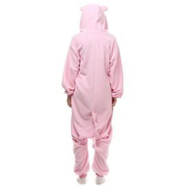 YAMENG Animal Cosplay Costume Pink Pig Unisex Adult Pajamas(X-Large)