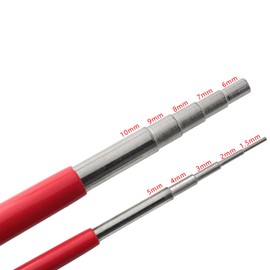 Mutai Wire Wrapping Mandrel 2PCS 10 Sizes Iron Wire Looping Working Coiling Rods Jump Ring Bead Jewelry Forming Stick Tool Jump Ring Maker