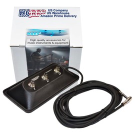 HQRP Switch-3 Momentary Footswitch for TC-Helicon Harmony-M, VoiceWorks, VoiceWorksPlus, VoiceDoubler, BH250 & BG250 Amp, Perform-VK, Perform-VE, Play Acoustic, 1/4" Plug, 14ft Cable