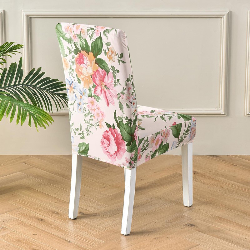 Fuloon Chair Covers for Dining Room 4 Pack, Printed Stretch