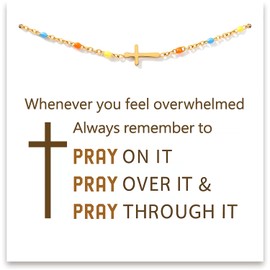 Christian Gifts for Women, Religious Cross Bracelet for Women Faith, Inspirational Birthday Gifts for Friends/Sister/Mom/Grandma, Christian Jewelry for Women with Bible Verse, Confirmation/Baptism