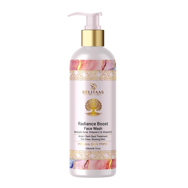 Belitaas Radiance Boost Facewash, Brightening and Clarifying Cleanser (Non Irritating),