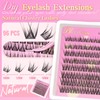 Ahrikiss Lash Clusters Wispy Eyelash Clusters 96Pcs C Curl Cluster