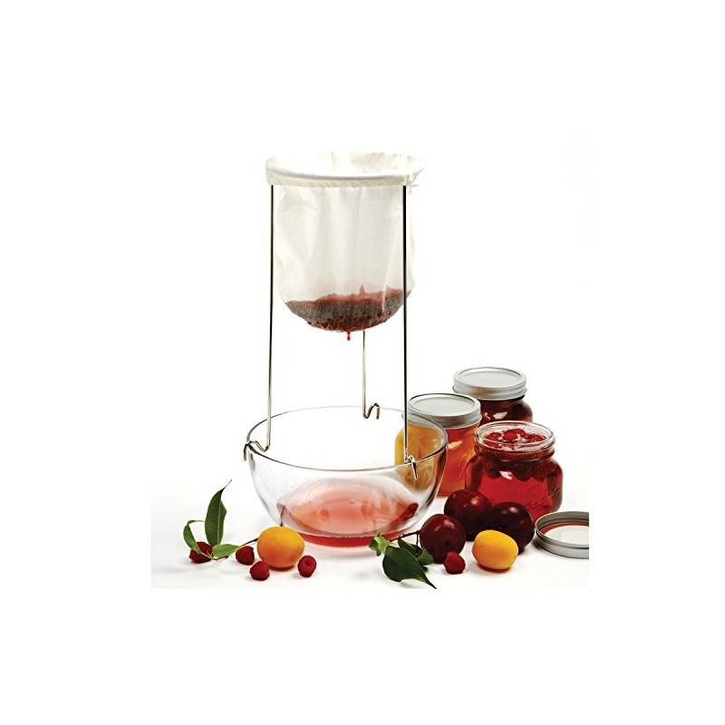 Norpro, White & Silver Strainer Stand, 12in/30.5cm high and 6.5in/16.5cm