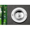 HUBER Flush-Mounted Bell Push Button 1-Way Brass Round Door Bell