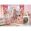 Pink Christmas Fireplace Backdrop Pink Xmas Tree Photography Background Winter