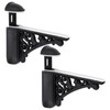 Chinflly Adjustable Shelf Brackets Antique Black Metal Wall Mount Shelving