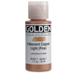 Golden Fluid Acrylic Paint 1 Ounce-Iridescent Copper Light