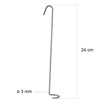 Trout Smoker Hooks 24 cm Straight Stainless Steel Pack of