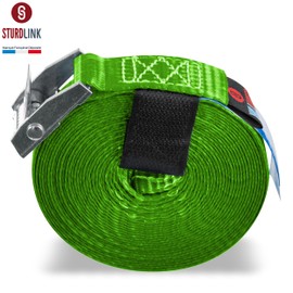 Cam Buckle Straps 4m 25mm 250kg + Transport Bag | Set Of 4 Heavy Duty Tie Down Straps for Roof Racks, Bicycle Carriers, Luggage, Trailer | Professional Quality