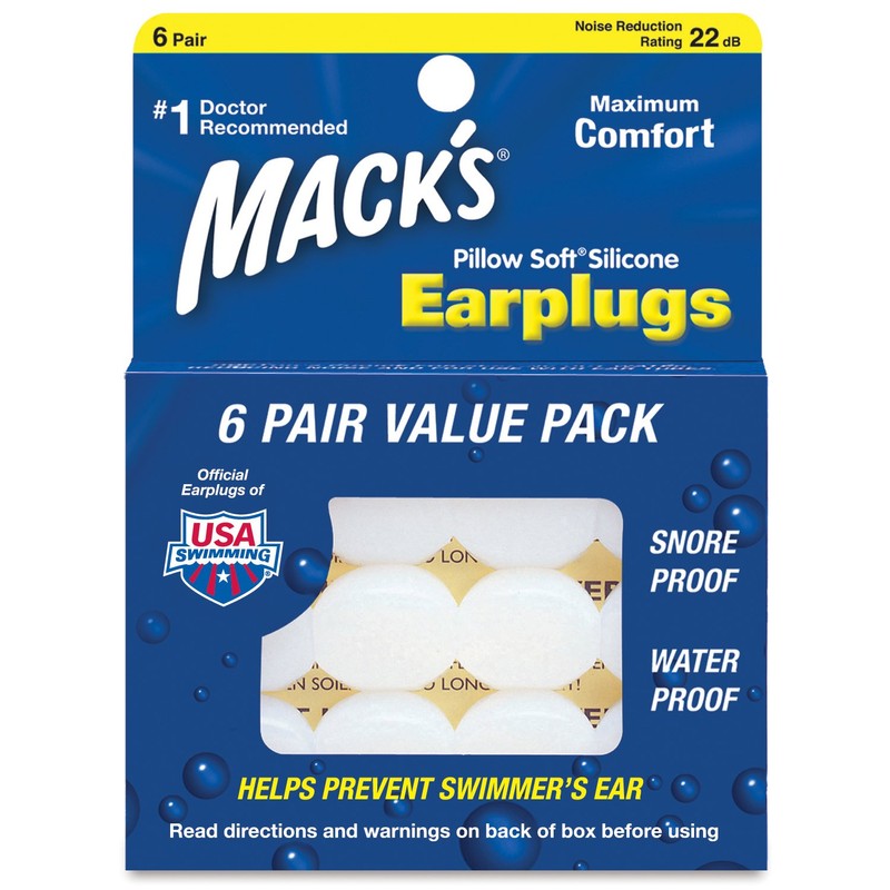 Max MKEPG-WH1 Ear Plugs, White, 6 Pairs