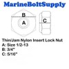 Stainless Steel Thin Jam Nylon Insert Lock Nuts 1/2-20 (pack