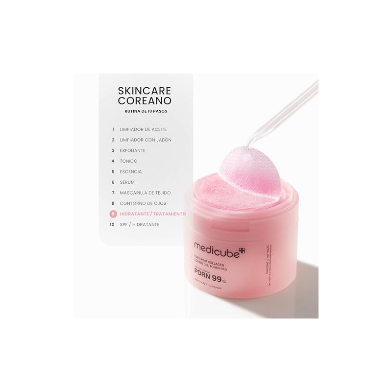 PDRN Pink Collagen Toning Gel Toner Pad by Medicube for