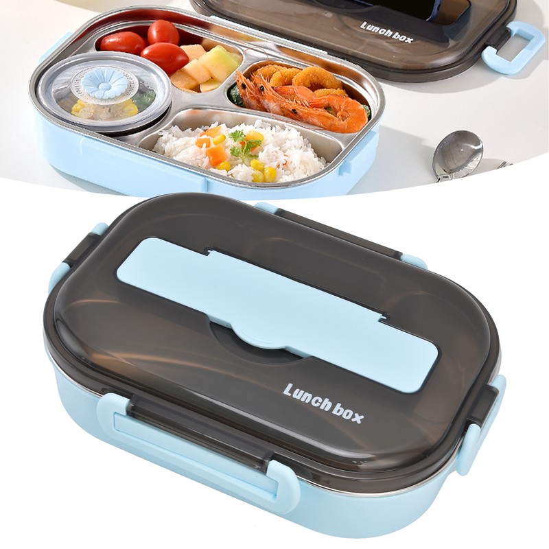 Lunch Box Removable Tray Keep Warm Function Food Grade Plastic