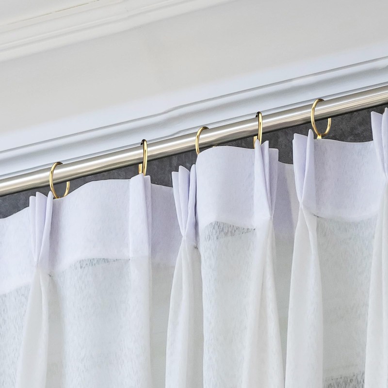 Hotop 30 Pieces Metal Drapery Curtain Rings and 30 Pieces