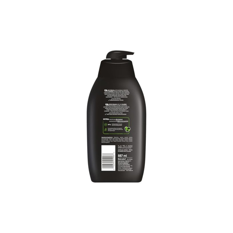 NIVEA NIVEA MEN Active Clean Body Wash with Active Charcoal