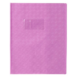 Clairefontaine Calligraphe 72016C Notebook Cover with Fine Grain Diamond Motifs 17 x 22 cm Label Holder PVC Opaque and Durable Purple Pack of 1